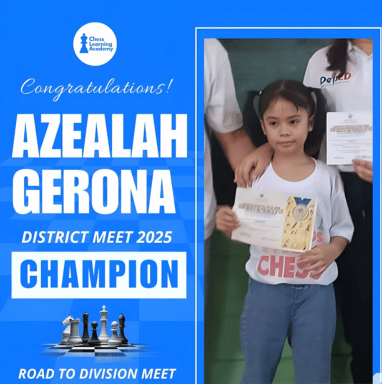 Azealah Gerona Champion at District Meet 2025