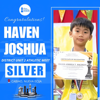 Celebrate Haven Joshua's achievement at the District Athletic Meet