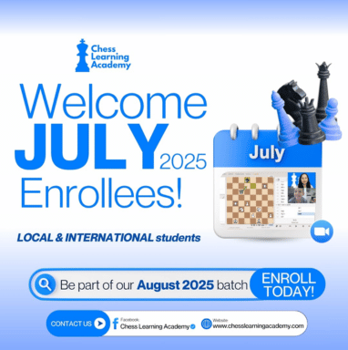 August 2025 Enrollment Now Open at Chess Learning Academy