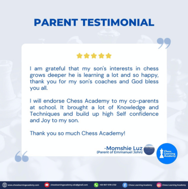 Chess Learning Academy Student Spotlight: Emmanuel John's Growth Journey